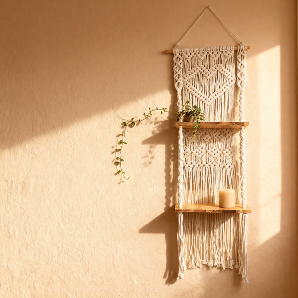 Macramé Wall Shelf Décor