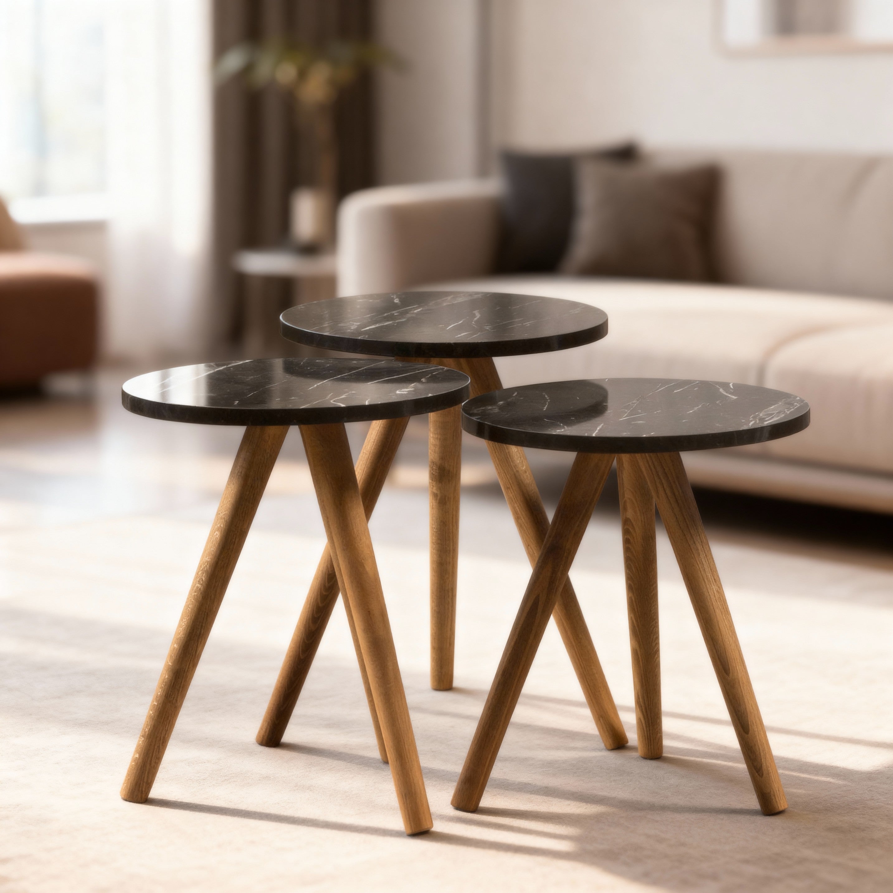 Nordic Nesting Trio Table Set