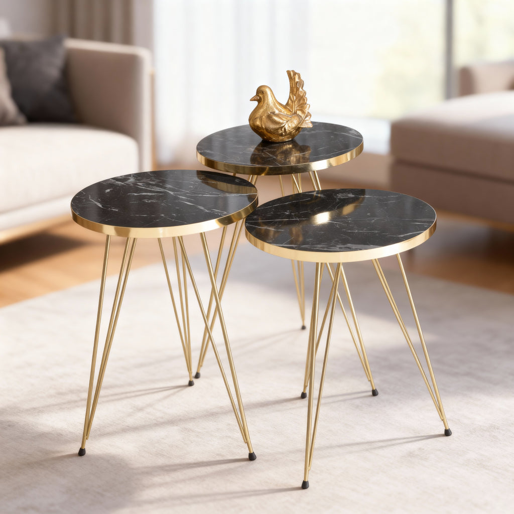 EleganceNest Trio Side Table Set