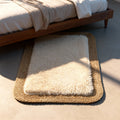 Rectangle Plush Jute Accent Rug