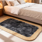 Rectangle Plush Jute Accent Rug