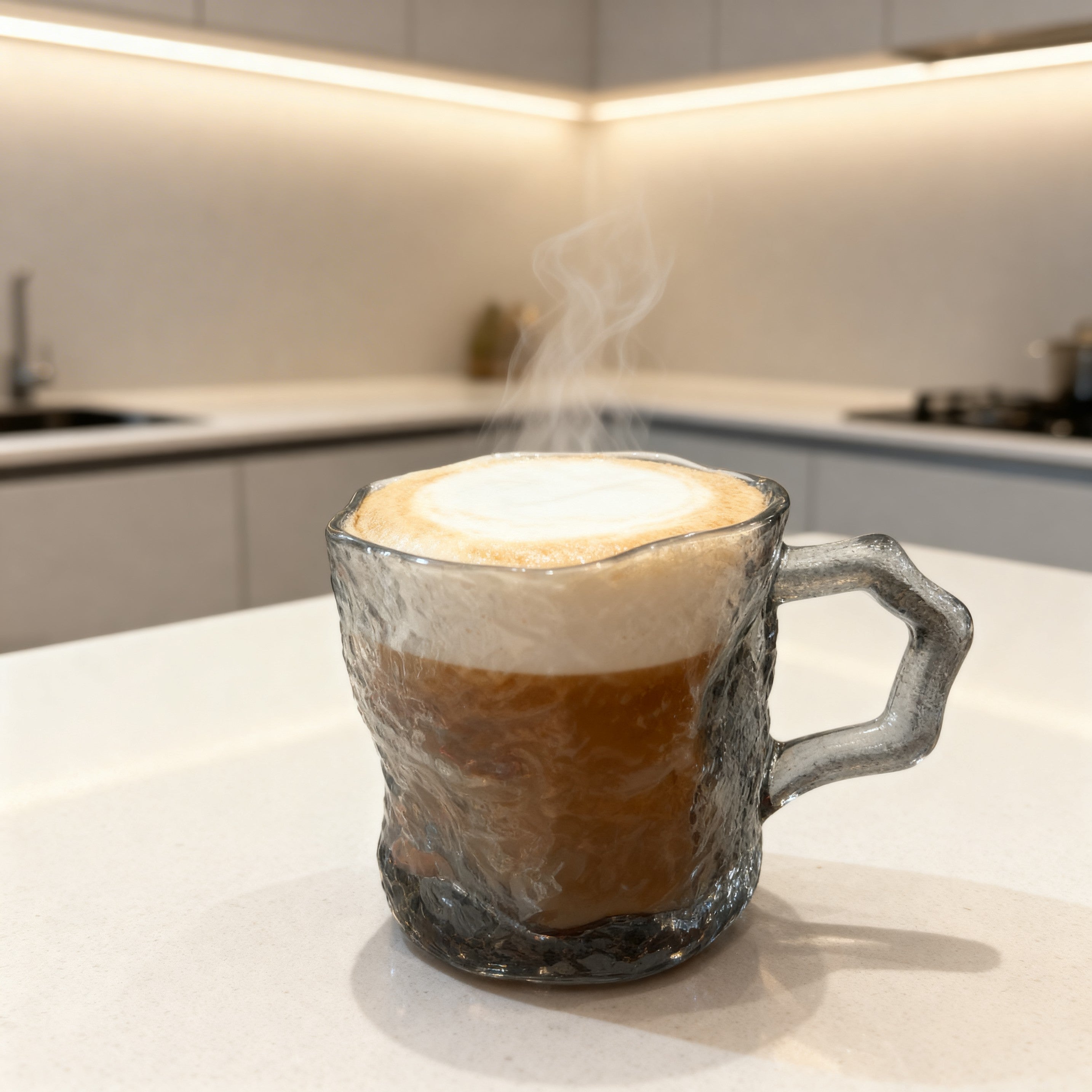 Crystal Brew Glass Mug Set – 12 Pieces
