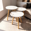 3-Piece Marble Top Nesting Table Set