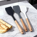 Silicone Turner Spatula with Wooden Handle (Copy)