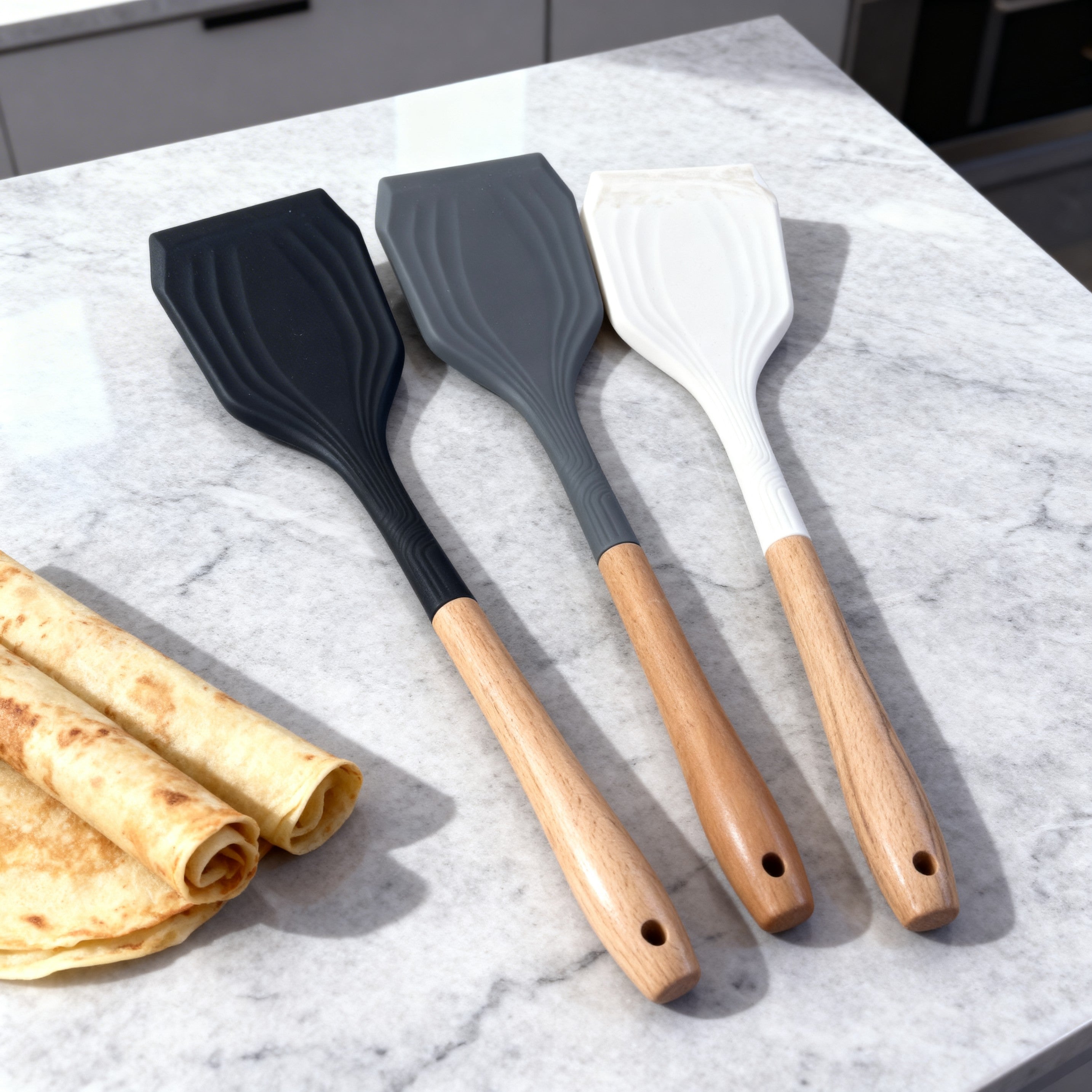 Silicone Turner Spatula with Wooden Handle (Copy)