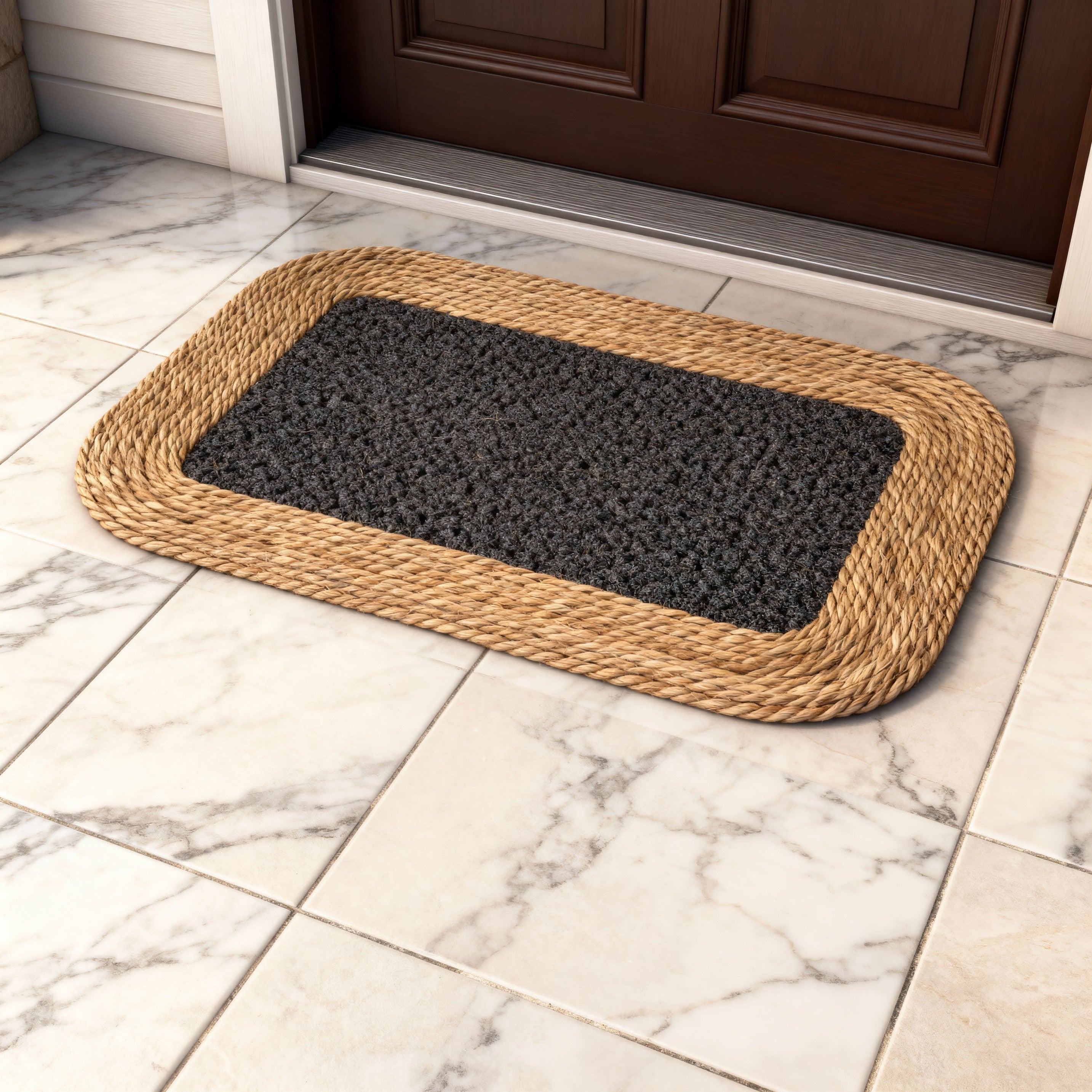 Natural Border Door Mat