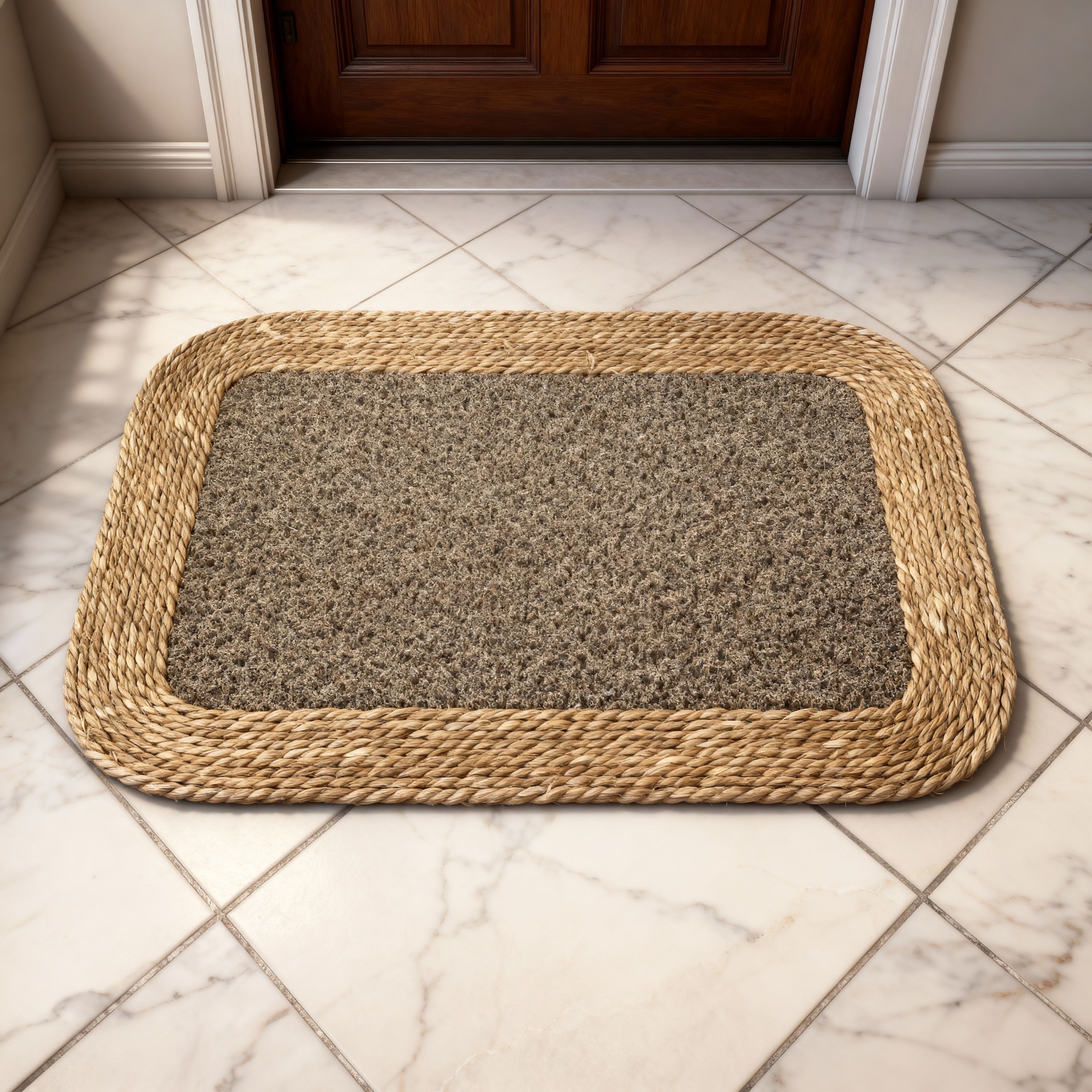 Natural Border Door Mat