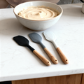Silicone Scraper Spatula with Wooden Handle